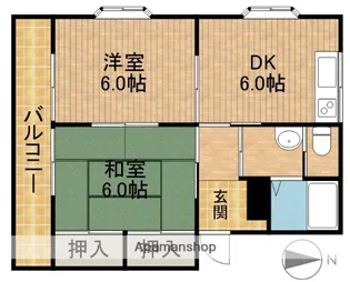 ドエル富塚C【1階】の間取り