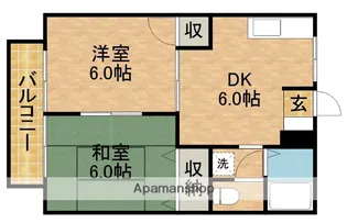 ハイツカトレアA【1階】の間取り