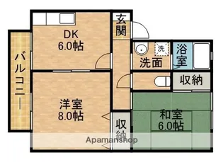 ヴィラ・サザンクロスD【201号室】の間取り