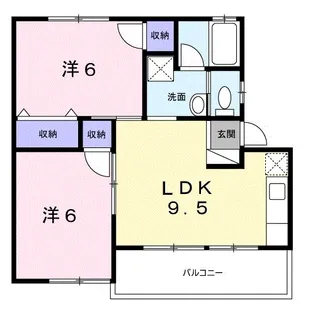 ラ・メゾンブロン(2)【1階】の間取り