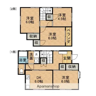 静岡県焼津市塩津【一戸建】の間取り
