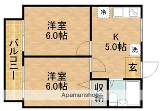 彩輝8B【203号室】の間取り
