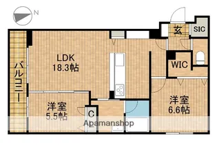 シャーメゾングレイス【2階】の間取り