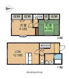 静岡県浜松市中央区入野町【テラスハウス】の間取り