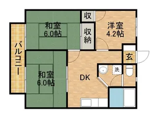 ハイツ待夢C【2階】の間取り
