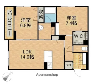 FLEURIA【2階】の間取り