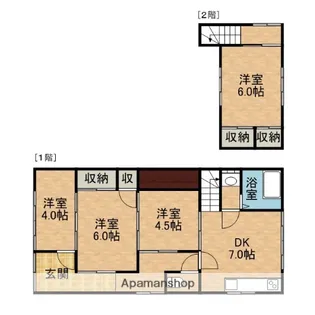 静岡県島田市中溝町【一戸建】の間取り