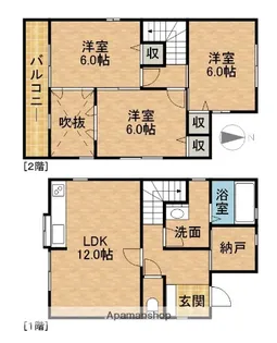 静岡県浜松市中央区上島7丁目【一戸建】の間取り