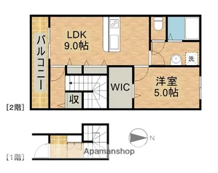 LOTUS篠原【2階】の間取り