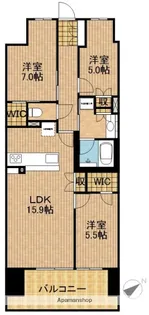 ブランシエラ浜松ザ・レジデンス【14階】の間取り