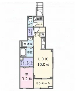 カーサブローテⅦ【1階】の間取り