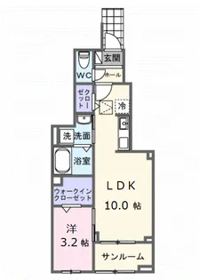 カーサブローテⅦ【1階】の間取り
