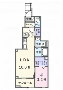 カーサブローテⅦ【1階】の間取り