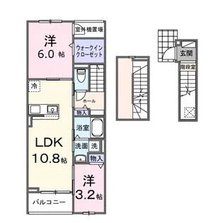 カーサブローテⅦ【3階】の間取り