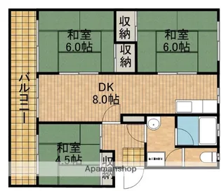 浜松駅南団地2号棟【6階】の間取り