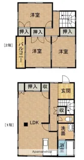 静岡県浜松市中央区蜆塚1丁目【一戸建】の間取り