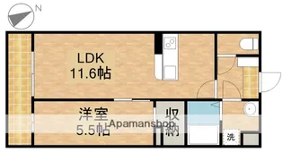 フェリス道本【1階】の間取り