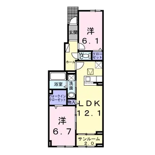 アルバ 涼【1階】の間取り