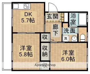 フレグランスNB【202号室】の間取り