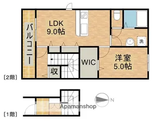 LOTUS坪井【2階】の間取り
