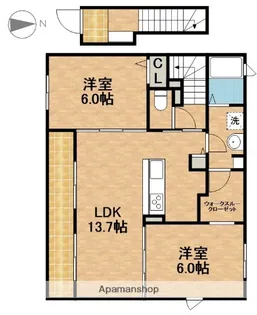 ラバト【2階】の間取り