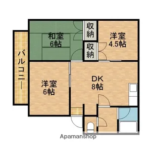 ドリームハウスⅠ【201号室】の間取り
