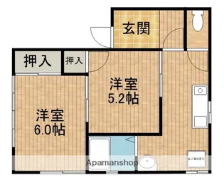 ニイノコーポ【2階】の間取り