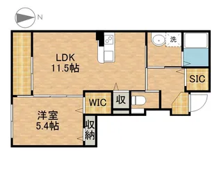 仮)シェルル・ロココモダンⅡ本沢合【1階】の間取り