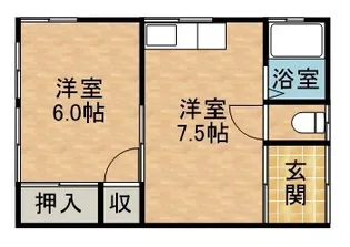 コーポヒロセⅡ【1階】の間取り