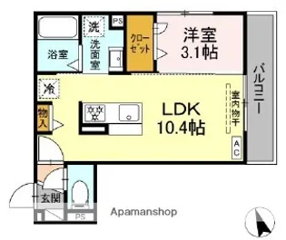 SUN HILLS三組【3階】の間取り