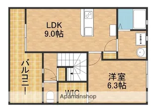 LOTUS西横地【2階】の間取り