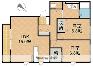 GRAND HILL清水Ⅰ【202号室】の間取り