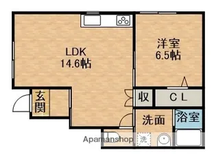 LA VIE舞阪【1A号室】の間取り