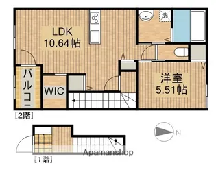 AFC RESIDENCE 磐田中泉【2階】の間取り
