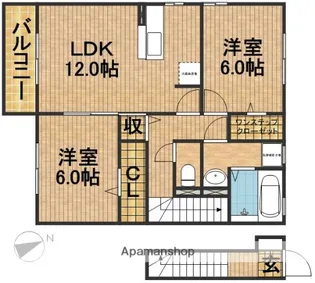 T−CUBE【203号室】の間取り