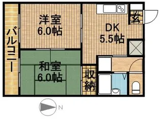 ANNIVERSARY竜洋【A4号室】の間取り