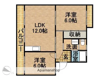 グランドゥール【1階】の間取り