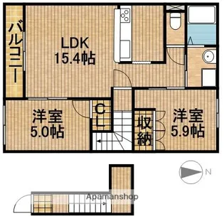 ドマーニ【2階】の間取り