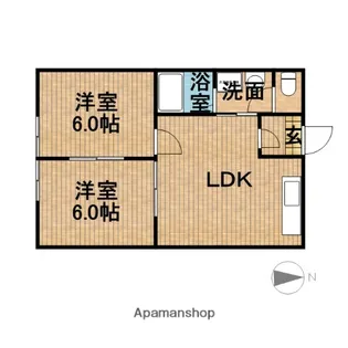 スカイハイツ【1階】の間取り
