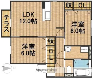 CASA RAFFINA【1階】の間取り