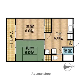 リバーストーンA【201号室】の間取り