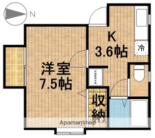 フッティックス【1階】の間取り