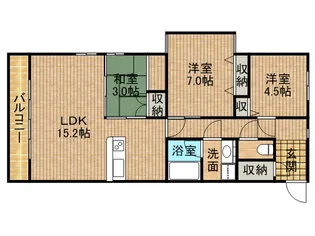 LIENはなみずき【1階】の間取り