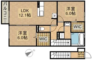 プライム【2階】の間取り