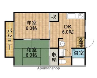シティフラット大畑A【2階】の間取り