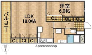 クレール浜松Ⅱ【3階】の間取り