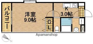R・シャロウズ【3階】の間取り