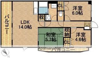メゾンドフェリエ【2階】の間取り