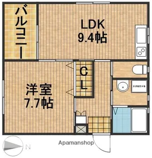 ハーヴェストⅥ【1階】の間取り
