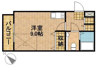 パラドール西伊場【302号室】の間取り